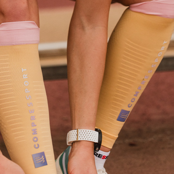 Băng bảo vệ bắp chân Compressport Calf Sleeves R2 3.0 - Cam/Hồng (Impala/Roseate)
