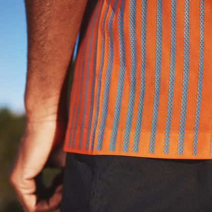 Áo chạy bộ Nam Compressport Performance SS Tshirt M - Cam (Orangeade/Fjord)