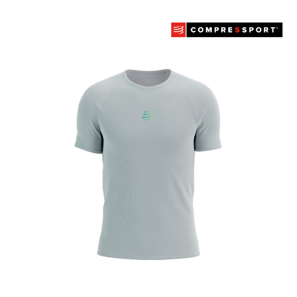 Áo Chạy Trail Nam Compressport Trail Racing SS Tshirt - Xám Gray/Violet
