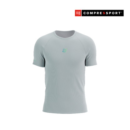 Áo Chạy Trail Nam Compressport Trail Racing SS Tshirt - Xám Gray/Violet