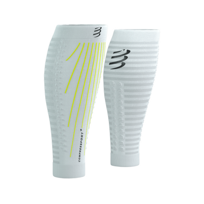 Băng bảo vệ bắp chân Compressport Calf Sleeves R2 Aero - Trắng (White/Safe Yellow)