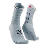 Compressport Unisex's Pro Racing Socks v4.0 Ultralight Bike - White/Grey