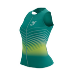 Áo Ba môn Nữ Compressport Tri Postural Aero TankTop - Xanh (Columbia/Evening Primrose)