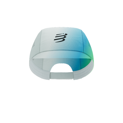 Mũ Chạy Bộ Compressport Pro Racing Cap - Star White/Blue Green