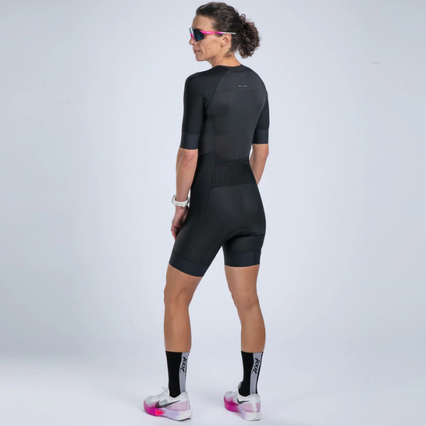 Đồ Ba môn Nữ Zoot Women's Elite Tri Aero Fz Racesuit - Đen (Jet Black)