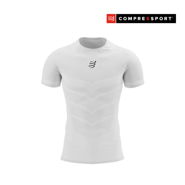 Áo Chạy Bộ Nam Compressport On/Off SS TShirt - Trắng (White)