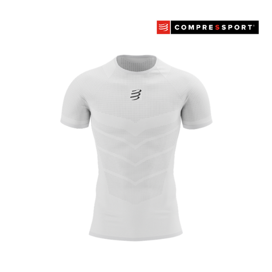 Áo Chạy Bộ Nam Compressport On/Off SS TShirt - Trắng (White)