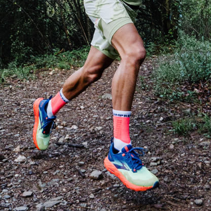 Tất chạy Trail Compressport Ultra Trail Socks - Xanh (Woodbine/Shadown Lime)