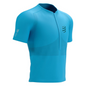 Áo chạy Trail Nam Compressport Trail Half - Zip - Fitted SS Top - Xanh (Hawaiian)