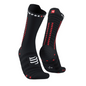Tất đạp xe Compressport Pro Racing Socks V4.0 Ultralight Bike - Đen/Đỏ (Black/ Red)