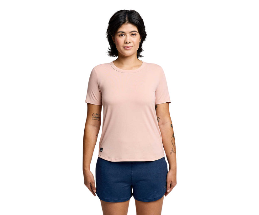 Áo chạy bộ Nữ Saucony Triumph Short Sleeve - Hồng (Lotus)