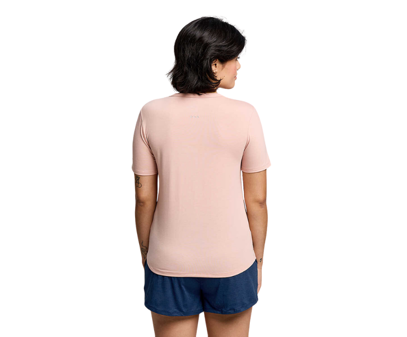 Áo chạy bộ Nữ Saucony Triumph Short Sleeve - Hồng (Lotus)