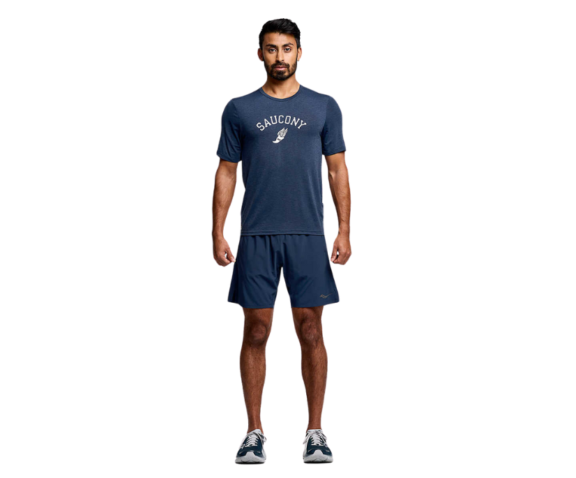 SAUCONY MEN'S STOPWATCH GRAPHIC SHORT SLEEVE