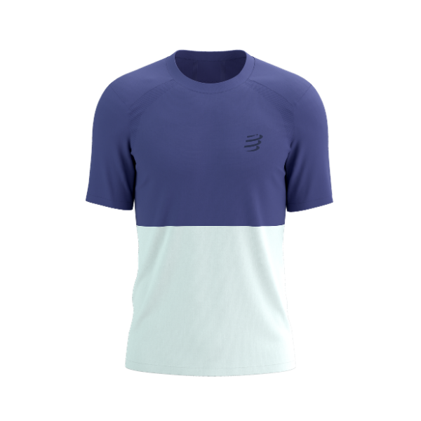 Áo chạy Bộ Nam Compressport Performance SS Tshirt - Xanh Orient Blue