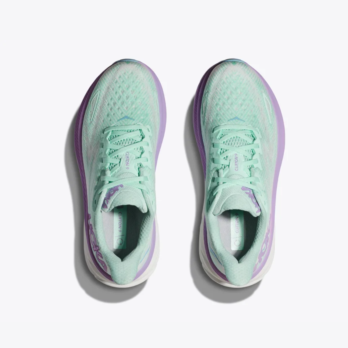 Giày chạy bộ Nữ HOKA Clifton 9 - Xanh (Sunlit Ocean/Lilac Mist)