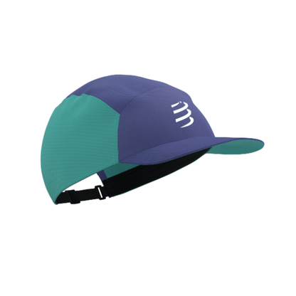 Mũ Chạy Bộ Compressport 5 Panel Light Cap - Orient Blue/Pool Blue