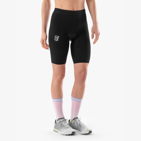 Quần ba môn Nữ Compressport Tri Under Control Short - Đen (Black)
