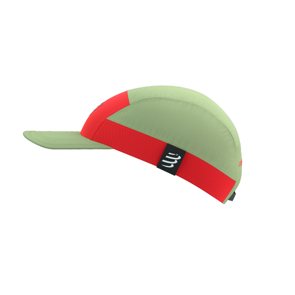 Mũ Compressport 5 Panel Light Cap - Xanh/Đỏ (Nile/Fluo Red)