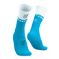 Tất chạy bộ Compressport Mid Compression Socks V2.0 - Norse Blue/White
