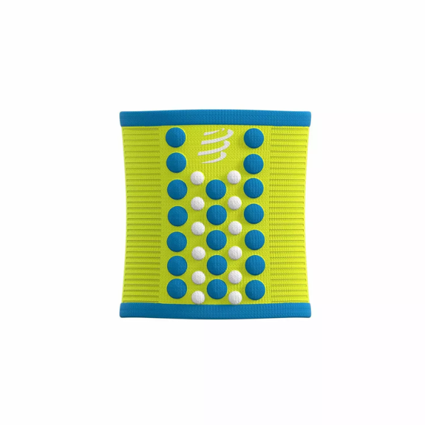 Băng bảo vệ cổ tay Compressport Unisex's Sweatbands 3D.Dots - Vàng (Primero)