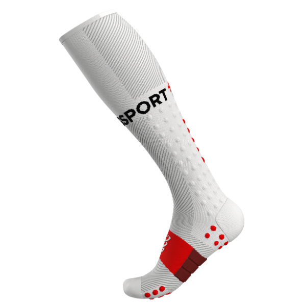 Tất chạy bộ Compressport Full Socks Run - Trắng (White)