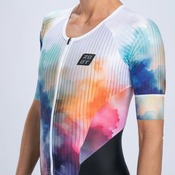 Đồ Ba môn Nữ Zoot Women's Elite Tri Aero Fz Racesuit - Chromoflow