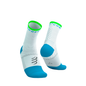 Tất chạy bộ Compressport Pro Marathon Socks v2.0 - White/Norse Blue/Neon Green