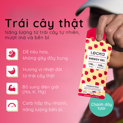 Gel năng lượng Lecka Energy Gel - Vị Chanh Dây