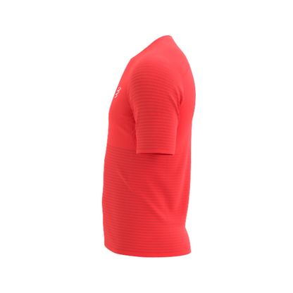 Áo chạy bộ Nam Compressport Pro Racing SS Tshirt - Đỏ (Fluo Red)