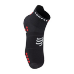 Tất chạy bộ Compressport Unisex's Pro Racing Socks v4.0 Run Low - Đen/Đỏ (Black/Red)