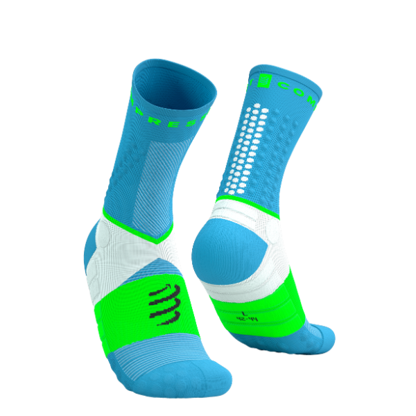 Tất Chạy Trail Compressport Ultra Trail Socks V2.0 - Nors Blue/Neon Green