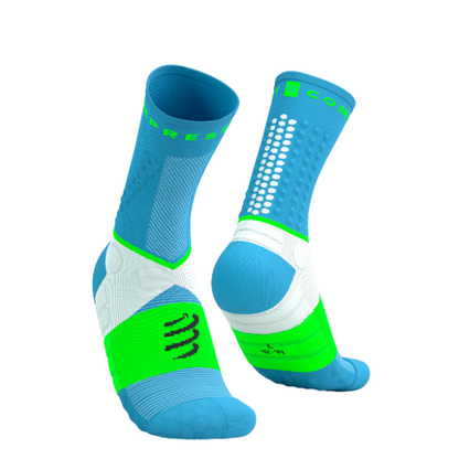 Tất Chạy Trail Compressport Ultra Trail Socks V2.0 - Nors Blue/Neon Green