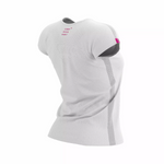 Compressport Women's Training SS T-Shirt - White/Pink