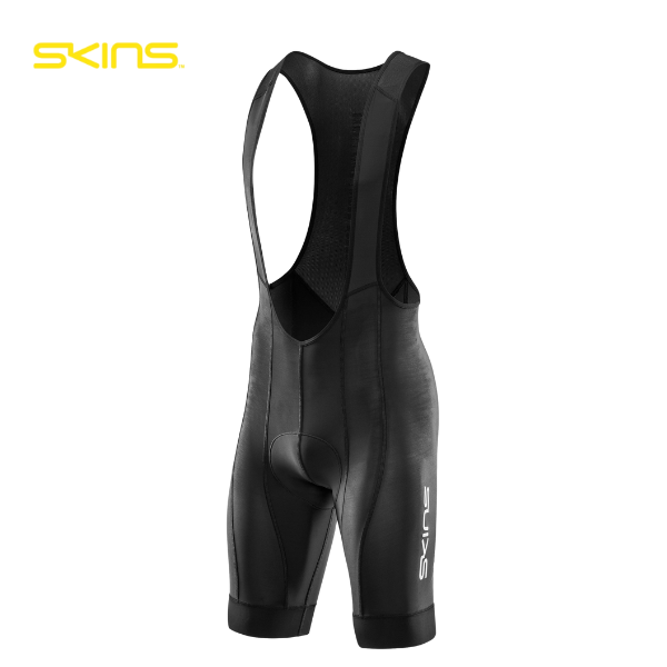 Quần yếm đạp xe Nam Skins Compression Cycle Heritage Bib Short - Đen (Black/Black)