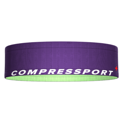 Đai chạy bộ Compressport Unisex's Free Belt - Purple/Paradise Green