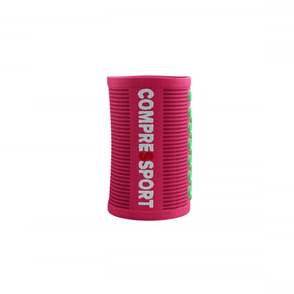 Băng bảo vệ cổ tay Compressport Unisex's Sweatbands 3D.Dots - Hồng (Hot Pink/Summer Green)