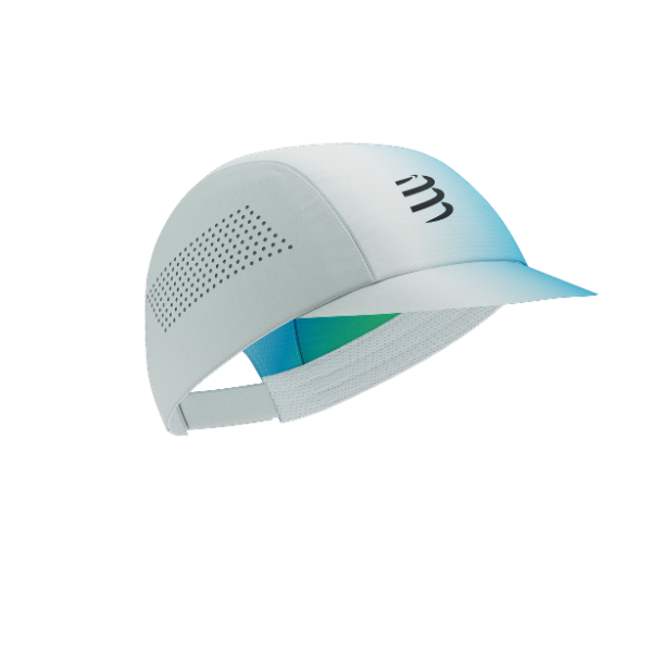 Mũ Chạy Bộ Compressport Pro Racing Cap - Star White/Blue Green