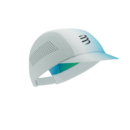 Mũ Chạy Bộ Compressport Pro Racing Cap - Star White/Blue Green