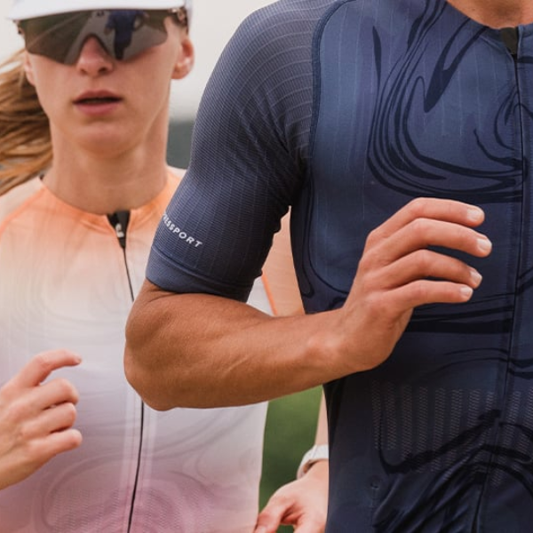 Đồ ba môn Nữ Compressport Aero SS Trisuit - Cam (Orange Print)