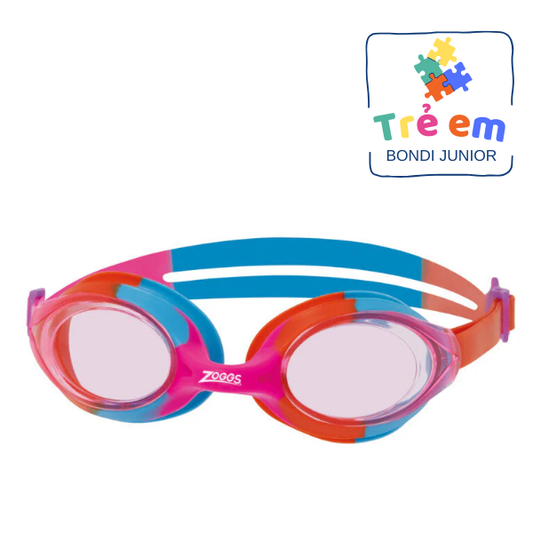 Kính Bơi Trẻ Em Zoggs Bondi Junior - Pink Orange/Tint Pink