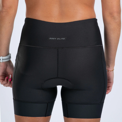 Quần ba môn Nữ Zoot Elite Tri Core 6" Short - Đen (Jet Black)