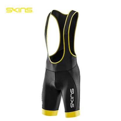 Quần yếm đạp xe Nam SKINS Compression Men's Cycle Elite Bib Short - Black/Zest