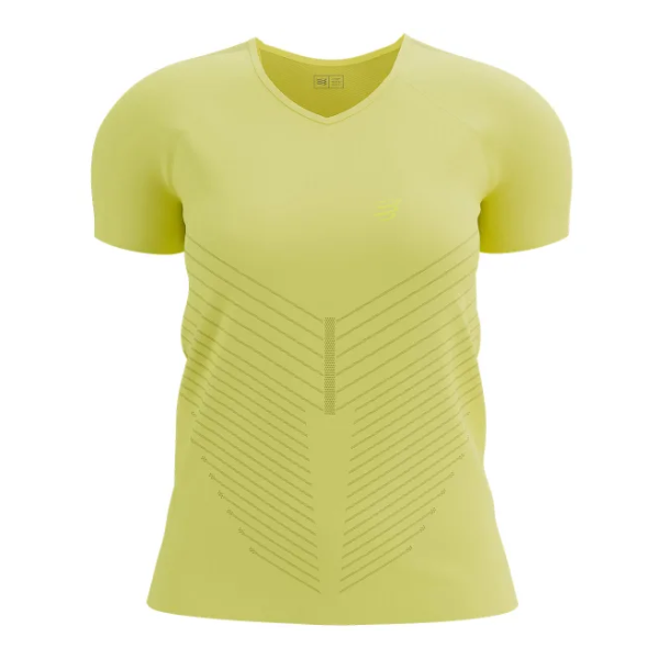 Áo chạy bộ Nữ Compressport Performance SS Shirt - Vàng (Green Sheen)