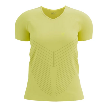 Áo chạy bộ Nữ Compressport Performance SS Shirt - Vàng (Green Sheen)