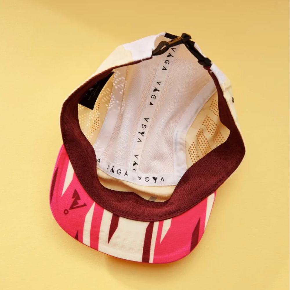 Nón VAGA - Feather Racing Cap - Poster Pink/Pale Yellow/White/Bordo