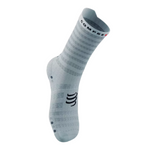 Compressport Unisex's Pro Racing Socks v4.0 Ultralight Bike - White/Grey