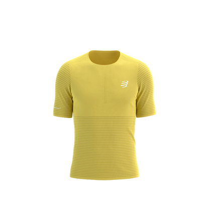Áo chạy bộ Nam Compressport Pro Racing SS Tshirt - Vàng Lemon