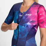 Bộ áo liền quần Ba môn Nữ Zoot Tri Aero FZ Racesuit - Crystal