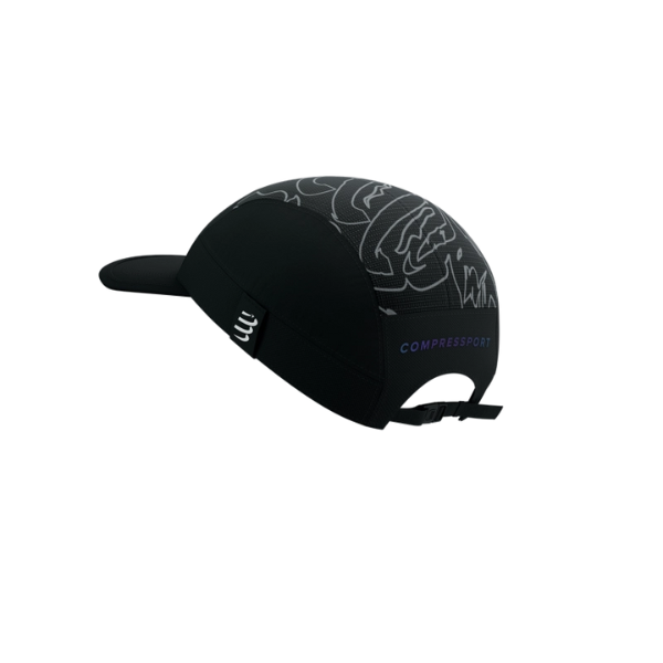 Mũ Compressport 5 Panel Light Cap - Đen (Black/Aurora)