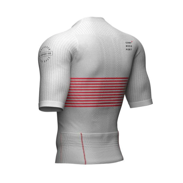 Compressport Men's Tri Postural SS Top - White/Orangeade